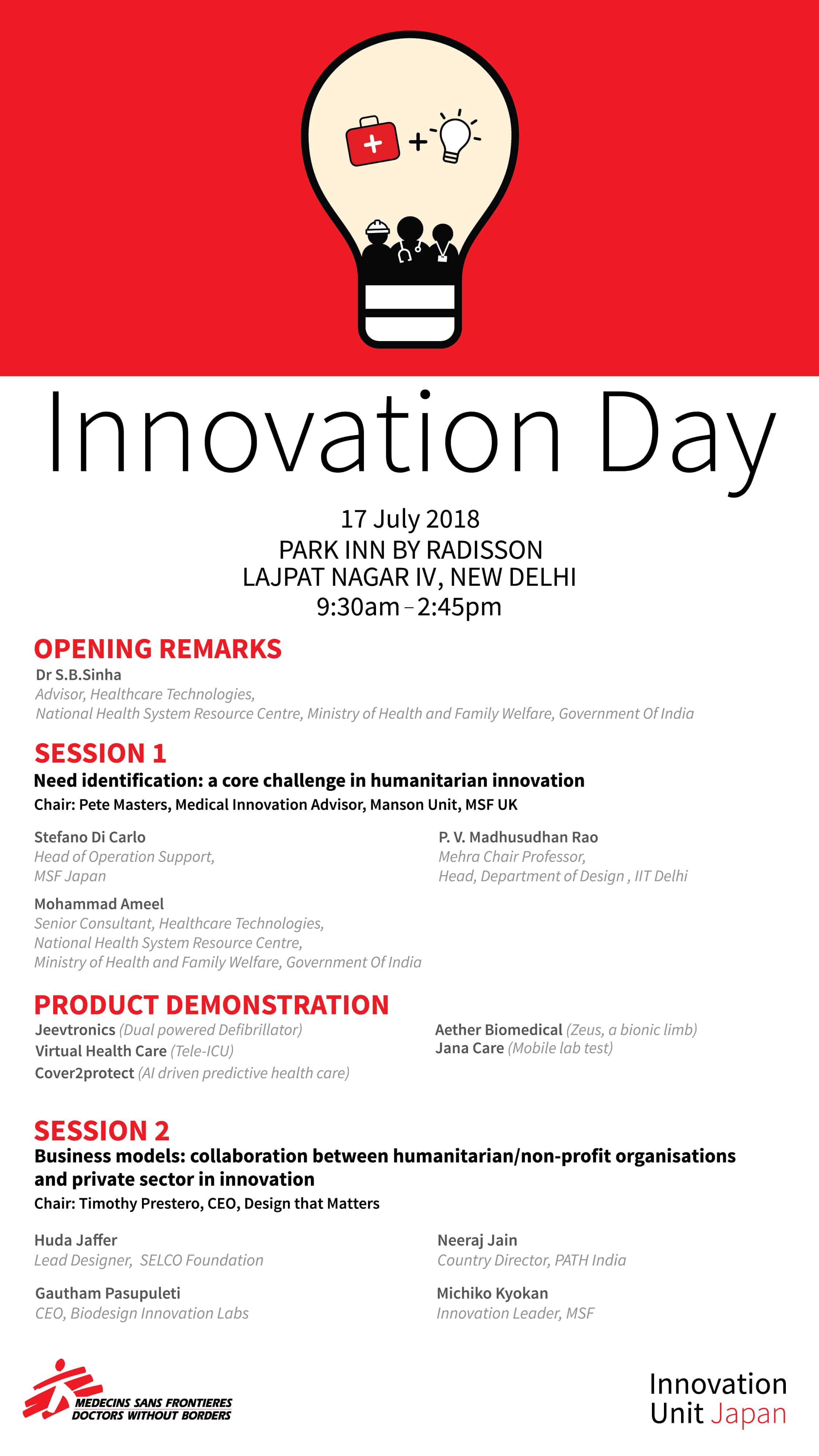 MSF Innovation Day - Agenda
